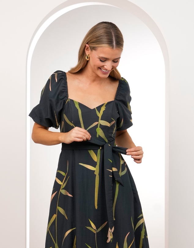 Pilgrim - Quoko Puff Sleeve Midi Dress