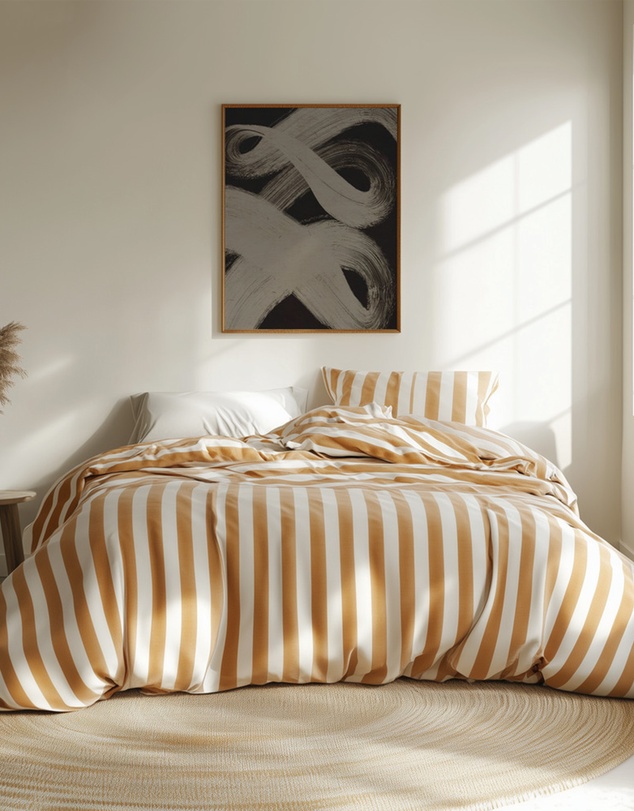Olive et Oriel - Beige Strokes No 4 by Treechild Art Print