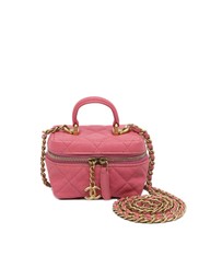 Pre-Loved by Azura Reborn - Pre-Loved chanel Mini Vanity Case Quilted Leather