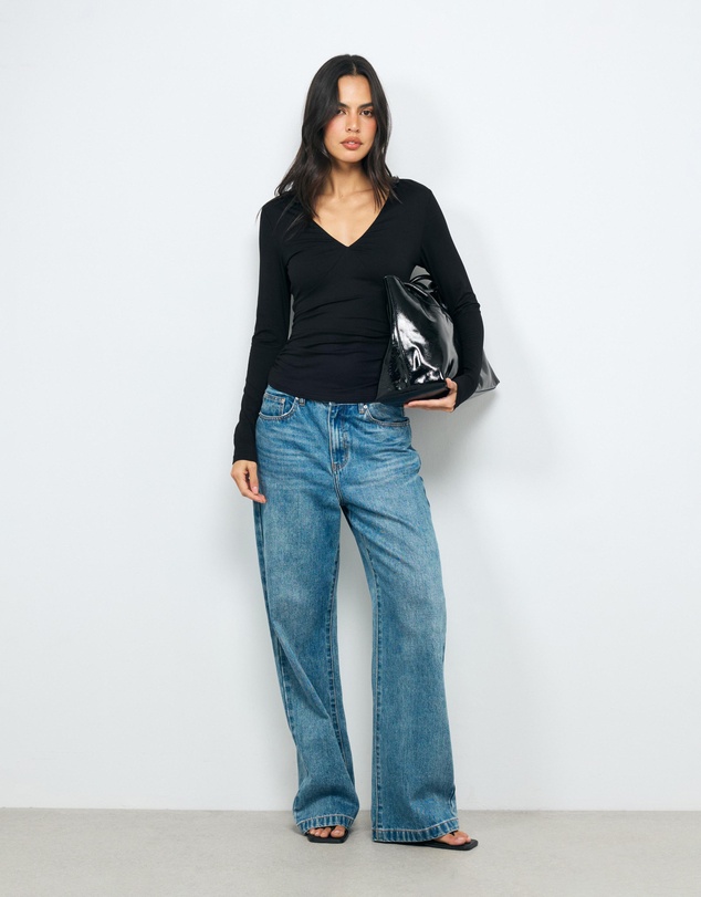AERE - Heidi V Neck Top