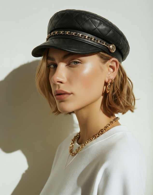 Mossée - Mila PU Leather Painter Hat