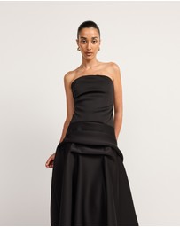 TOJHA - GAIA STRAPLESS MAXI DRESS BLACK