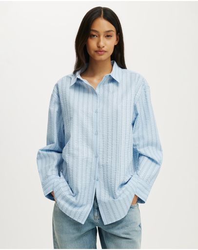 Holly Stripe Seaside Blue