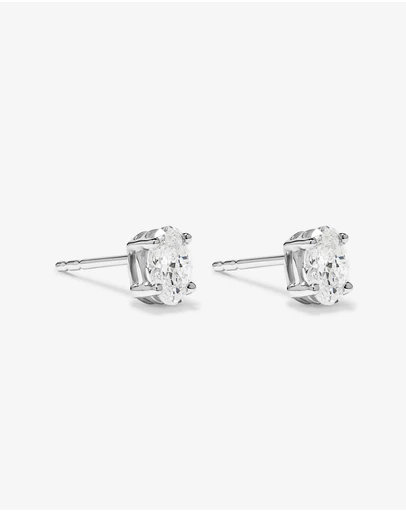 Michael Hill - 0.50TW Lab Diamond Oval Stud Earrings in Silver