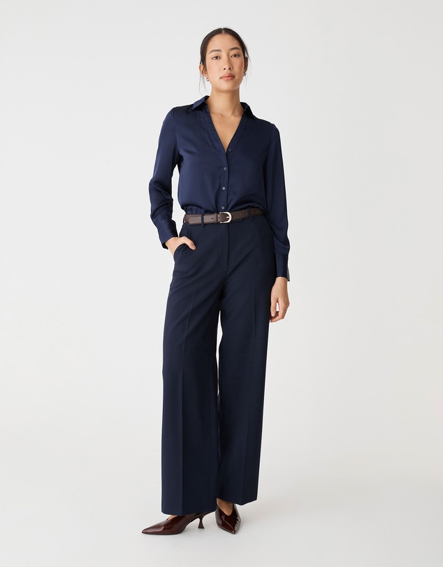 Forcast - Lila V-neck Satin Blouse