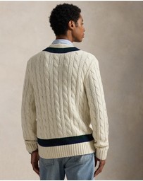 Polo Ralph Lauren - Embroidered Cotton-Blend Cricket Sweater