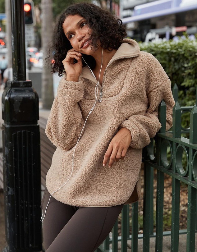 Lorna Jane - Field Teddy Half Zip Hoodie
