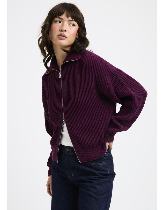 Subtitled - Ellie Double End Zip Longline Cardigan
