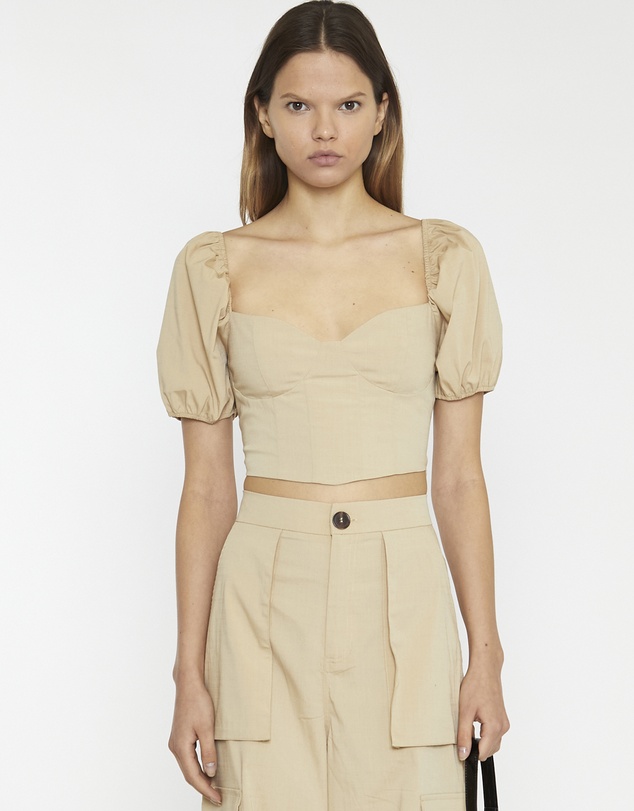 Glamorous - Puff Sleeve Corset Top