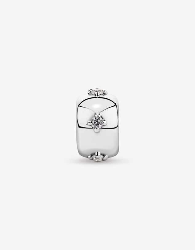 Michael Hill - Dome Pendant Spacer with Cubic Zirconia in Sterling Silver