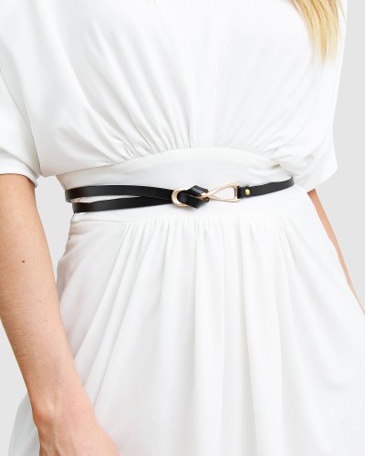 London Mood Leather Tie Belt