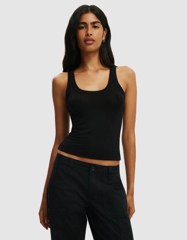 Cotton On - Sheer Layer Scoop Tank