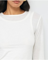 AERE - Tara Layered Jersey Top