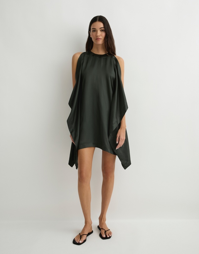 BONDI BORN - Como Waterfall Mini Dress - Forest