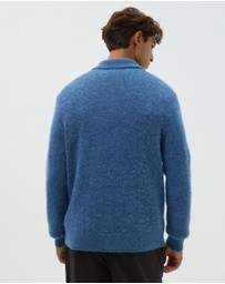 AERE - Brushed Alpaca Blend Knit Polo