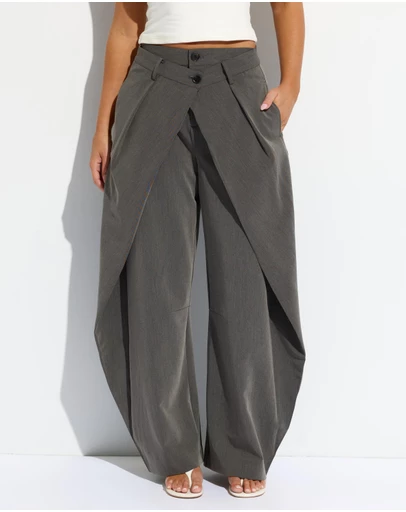 Dazie - Daria Barrel Leg Tailored Trousers