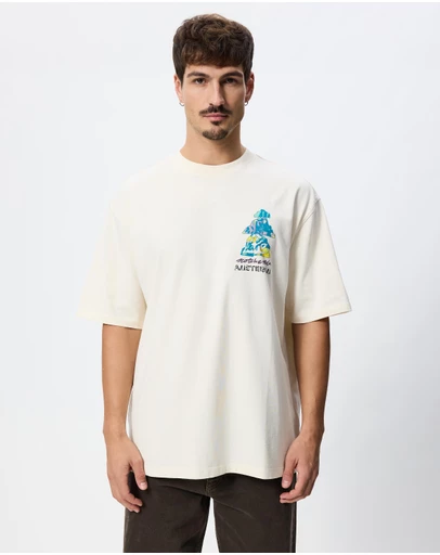 Scotch & Soda - Loose Fit Front And Back Artwork T-Shirt
