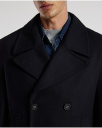 Calibre - Melton Pea Coat Navy