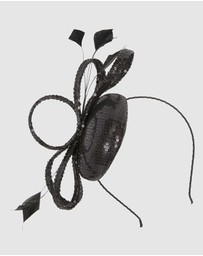 Max Alexander - Black Sparkly Racing Fascinator