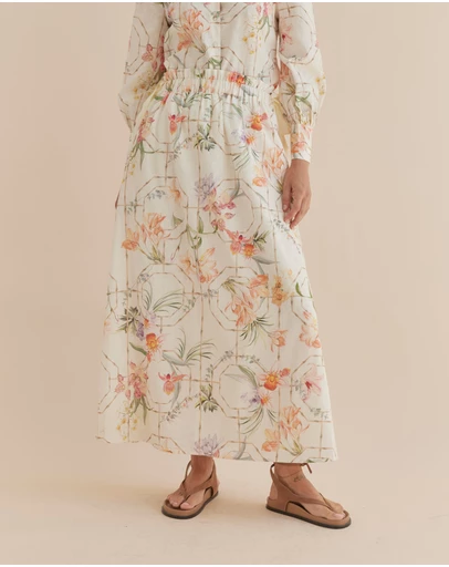 Amelius - Orangerie Bow Detail Maxi Skirt