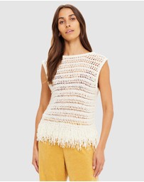 The Upside - Kamali Knit Fringe Top