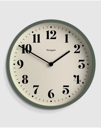 Newgate - Newgate Number Four Wall Clock Matte Asparagus Green