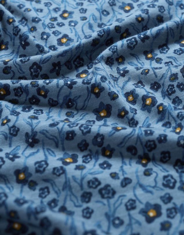 Seasalt - Seasalt Cornwall Blue Kellow 3/4 Sleeve Jersey Top
