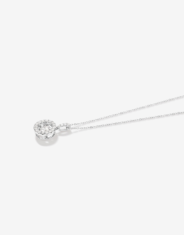 Michael Hill - Lume Lab Round Pendant with 1.00 Carat TW of Laboratory-Grown Diamonds in 10kt White Gold