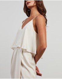 Shona Joy - Luxe Draped Cocktail Frill Dress