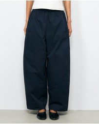 AERE - Organic Cotton Twill Barrel Leg Pants