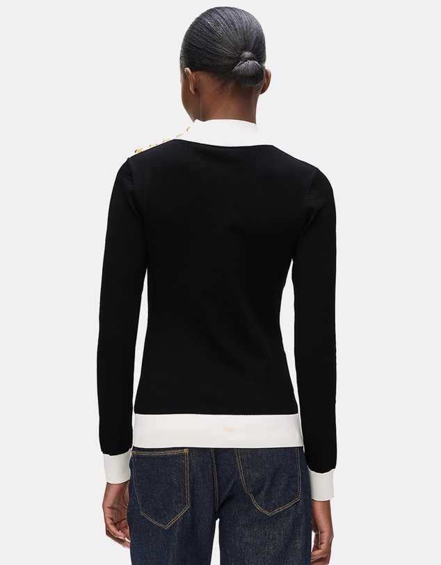 Karl Lagerfeld - Button Detail Neck Knitwear