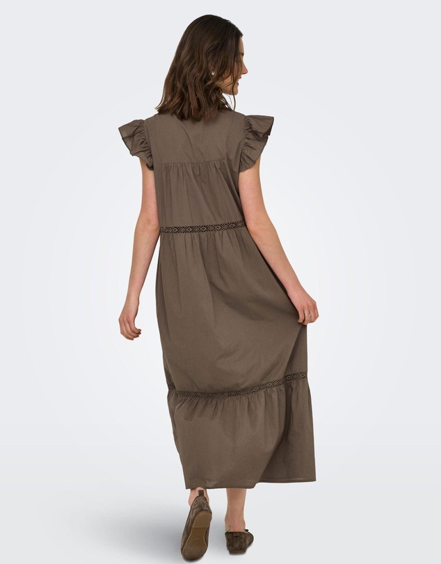 ONLY - Sunny Frilled Cotton Maxi Dress