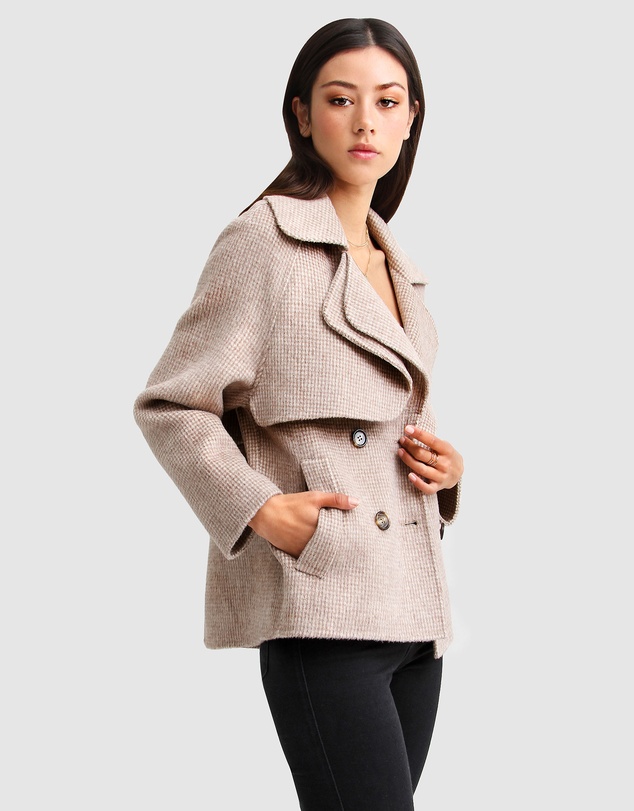 Belle & Bloom - I'm Yours Wool Blend Peacoat