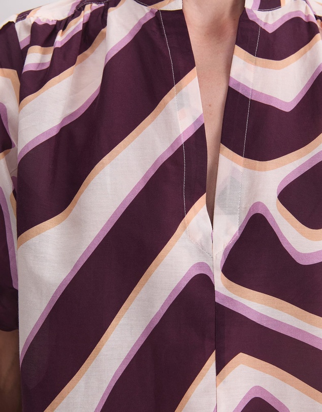 Sportscraft - Penny Short Sleeve Cotton Silk Blouse