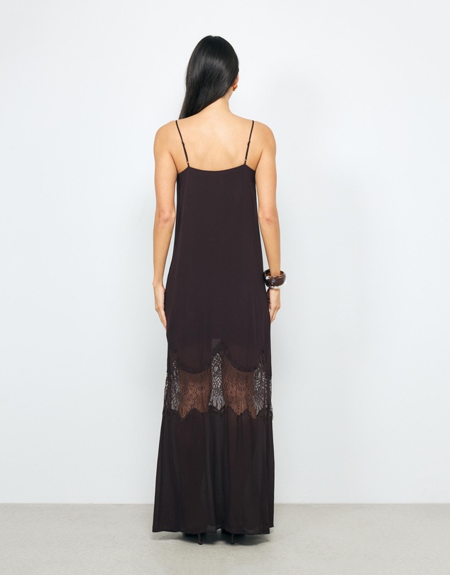 AERE - Alina Lace Insert Maxi Dress