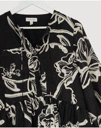 Revibe - Repaired Shona Joy Lila Tiered Mini Dress - AU 10