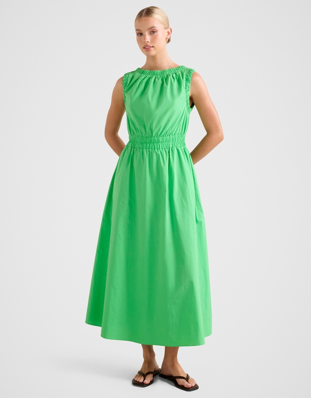 Forever New - Bella Shirred Cotton Midi Dress