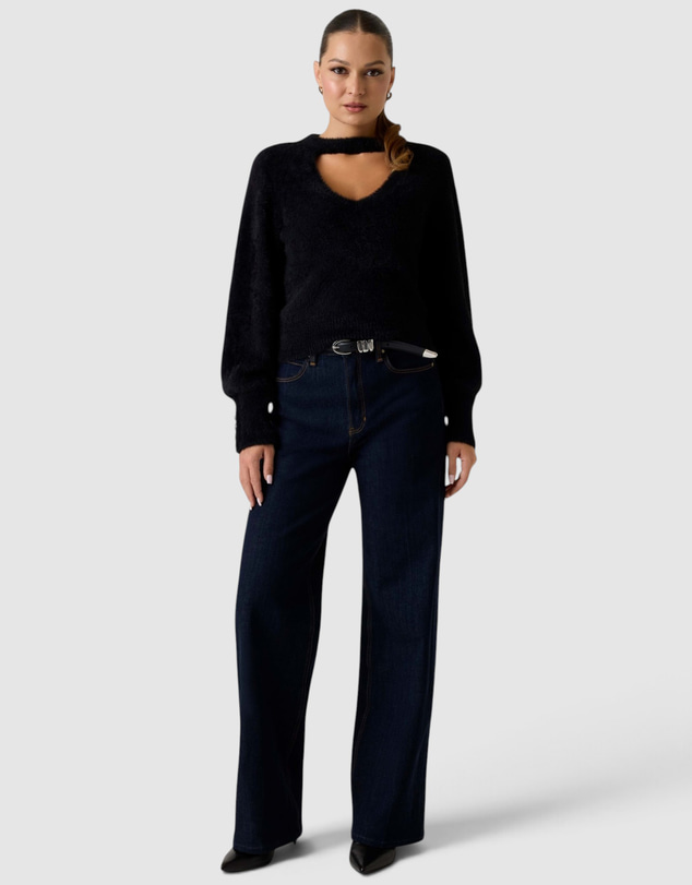 GUESS - Yuki Fuzzy Cut-Out Sweater