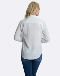 The Fable - True White Silk Shirt