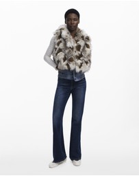 Desigual - Denim Faux Fur Vest