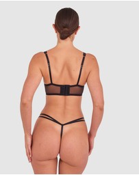 Bras N Things - Night Games Eyes On Me Unlined Corset - Black