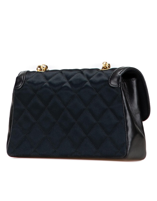Chanel - Pre-Loved CC Quilted Satin Bijoux Chain Single Flap