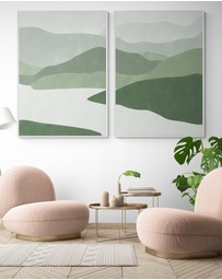 Inka Arthouse - Green Abstract Set by Elena Ristova