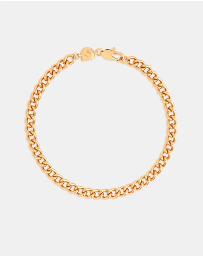Astrid & Miyu - Bold Curb 18Ct Chain Bracelet