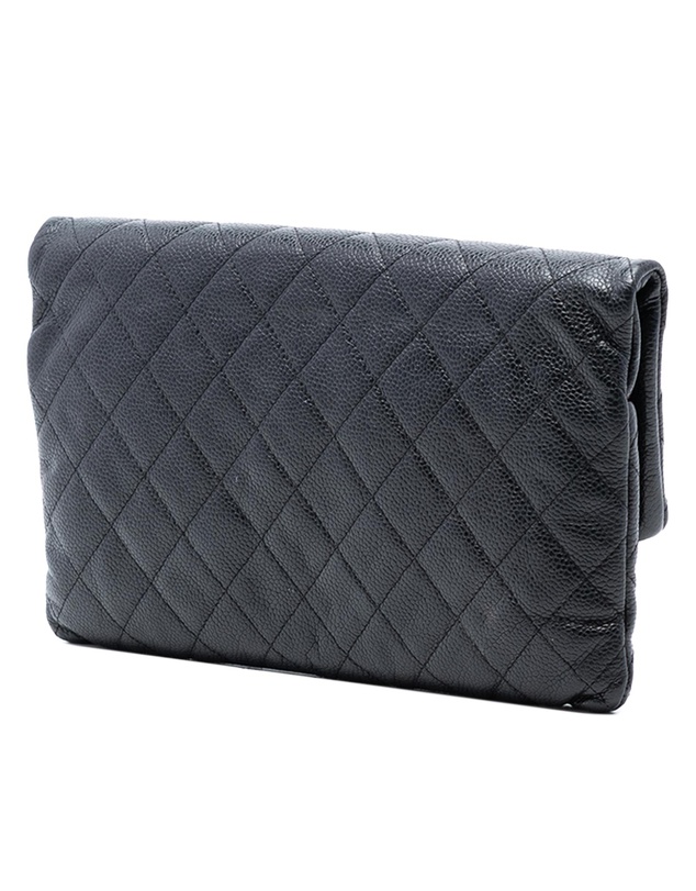 Pre-Loved by Azura Reborn - Pre-Loved Quilted Caviar CC Beauty Foldover Clutch