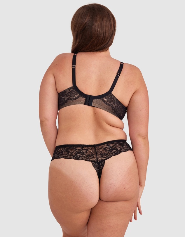 Bras N Things - Romance V String Knicker - Black