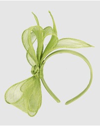 Max Alexander - Green Sinamay Bow Fascinator