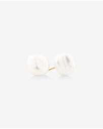 Michael Hill - 7-8mm Studs with Cultured Freshwater Baroque Pearls in 10kt Yellow Gold