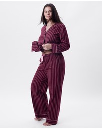 Bras N Things - Claire Long Pant - Print Stripe