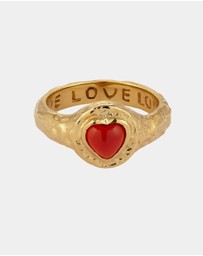 Haze & Glory - ICONIC EXCLUSIVE - Ring Me Hearty Signet - Gold